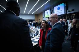 Robles durante la reunin interministerial (Ministerio de Defensa)