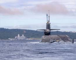 El submarino de la clase Ohio, USS Michigan (SSGN-727). (Foto US Navy)