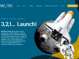 Captura de pantalla de la web del World Space Summit.