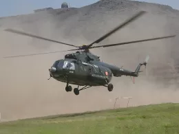 Helicptero de transporte Mi-8MTV-1 Hip H de la Aviacin del Ejrcito del Per.