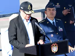 El presidente de Colombia Gustavo Petro Urrego durante la inauguraci�n de la Feria Internacional F-Air 2023.