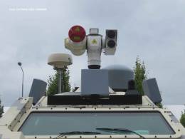 El sistema SBA-70K4 Rat ofrece varias capacidades y tecnologas avanzadas que comprenden un lser HEL para actuar contra los UAVs. (Octavio Dez Cmara)