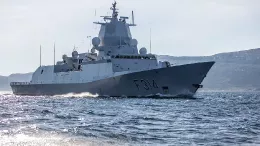 Fragata F-314 de la Armada de Noruega.