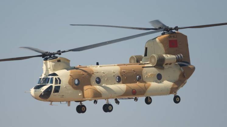 CH-47D Chinook de la Fuerza Aérea marroquí.