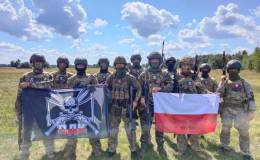 Combatientes del Cuerpo de Voluntarios Polacos en Ucrania. 