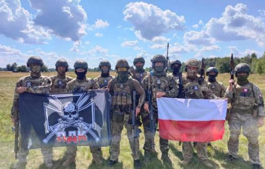 Combatientes del Cuerpo de Voluntarios Polacos en Ucrania. 
