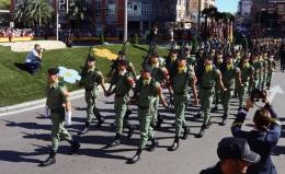 Los paracas de la Bandera Roger de Lauria, II de la BRIPAC. (foto Julio Maz Gutirrez)
