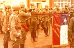 El juramento a la bandera de soldados conscriptos de Los Andes, Chilln y Puerto Natales, as como de oficiales recien destinados en julio de 1978 iba a ser un momento de tremendo significado.