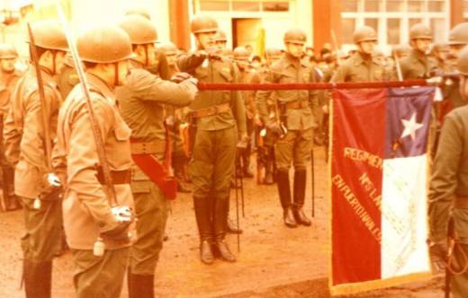 El juramento a la bandera de soldados conscriptos de Los Andes, Chillán y Puerto Natales, así como de oficiales recien destinados en julio de 1978 iba a ser un momento de tremendo significado.