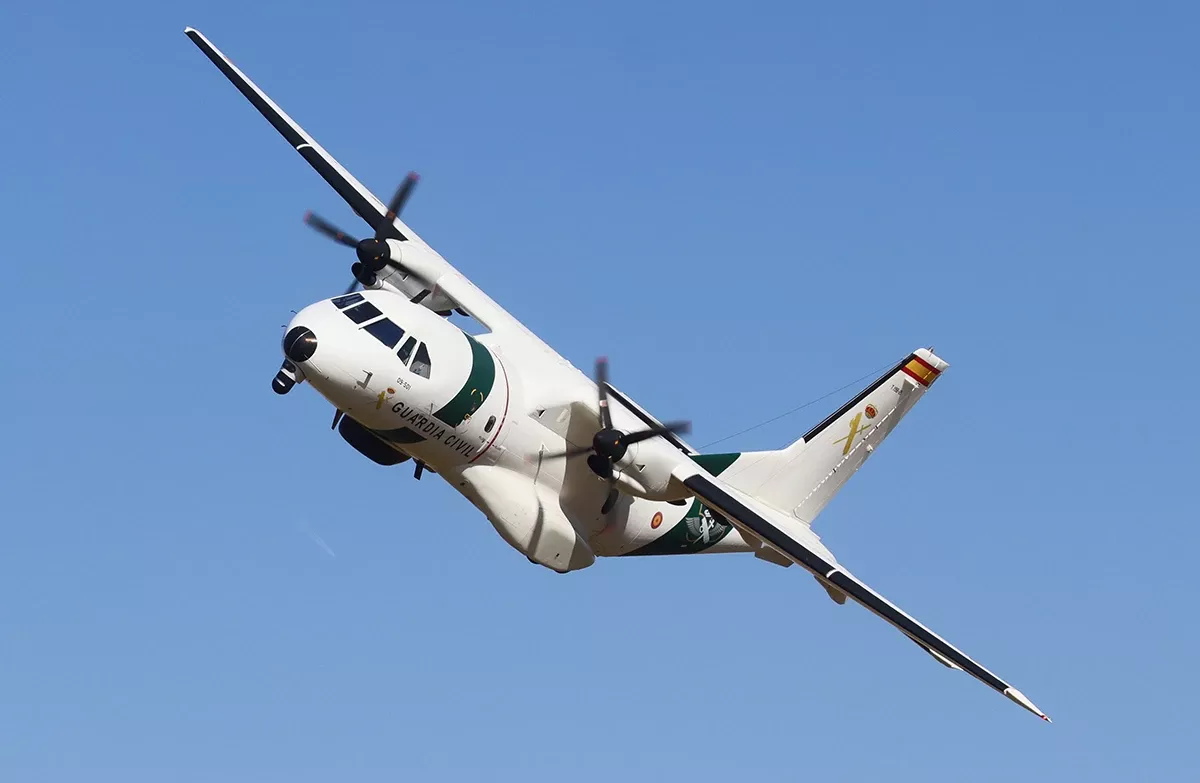 Uno de los CN235-300 del Servicio Aéreo de la Guardia Civil, que este año cumple 50 años de existencia. Fotos: Julio Maíz Uno de los CN235-300 del Servicio Aéreo de la Guardia Civil, que este año cumple 50 años de existencia. Fotos: Julio Maíz