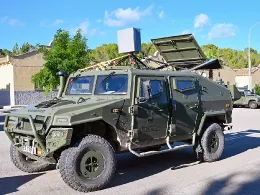 Se habra evaluado un emisor acstico instalado en un blindado 4x4 VAMTAC ST5 para las pruebas. Foto: Ejrcito de Tierra