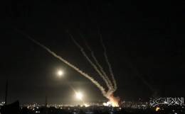 Cohetes lanzados desde Gaza contra Israel (Ministerio de Asuntos Exteriores de Israel)