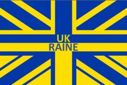 Alegrica bandera de UK-raine.