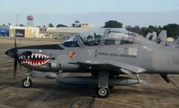 Embraer A-29B Super Tucano del Escuadr�n de Combate "Dragones" de la FARD. (Foto: Fuerza A�rea de Rep�blica Dominicana).