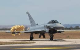 El Eurofighter podr�a volar con los colores de la Fuerza A�rea turca. (foto Julio M�iz)