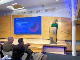 Begoa Cristeto en la presentacin del Informe KPMG Impacto econmico y social de la Industria de Defensa, Seguridad, Aeronutica y Espacio 