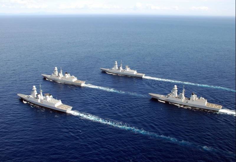 Las cuatro fragatas Horizon navegando juntas (Thales) Las cuatro fragatas Horizon navegando juntas (Thales)