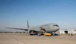 Boeing 767-300ER en la losa del Grupo 10 de la FACh.