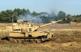 Obuses autopropulsados M109A7 Paladin del US Army en un ejercicio en Polonia. (foto DIVDS)