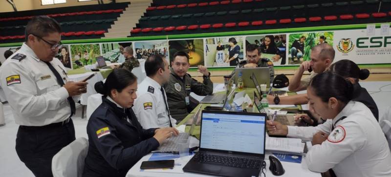 MECODEX 2023, el Ejercicio de Asistencia Humanitaria del Mecanismo de Cooperacin de Desastres, realizado en Ecuador en mayo de 2023.