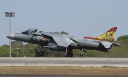 Uno de los Harrier II de la Armada que participaron en el RIAT 2019. (foto Julio Maz)