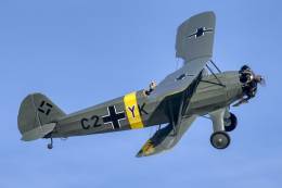 El Focke-Wulf Fw 44 Stieglitz de la FIO, con su nuevo esquema de pintura. (Foto Paco Rivas)