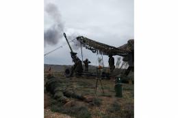 Ejercicio de tiro de Artillera.