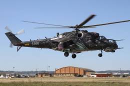 Uno de los �ltimos Mil Mi-24V de la Fuerza A�rea de Chequia. (foto Julio Ma�z)