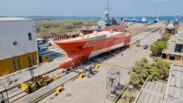 La futura Patrullera Oce�nica Colombiana, POC, construida por COTECMAR.