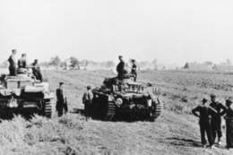 Tanques Panzer III en el frente de Ucrania, agosto de 1941.