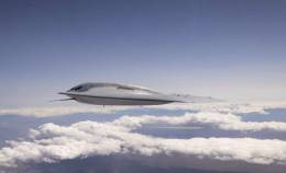 Imagen del vuelo del primer B-21 sobre California, (foto USAF)