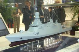 Fincantieri sigue promocionando su corbeta multiprop�sito FCx30.   (Octavio D�ez C�mara)