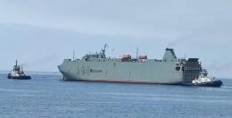 El BTL Ysabel saliendo de Cartagena.