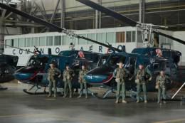 Helic�pteros Bell Helicopter Textron UH-IN recibidos por el Escuadr�n de Helic�pteros del Comando A�reo del SENAN. (Foto: SENAN)