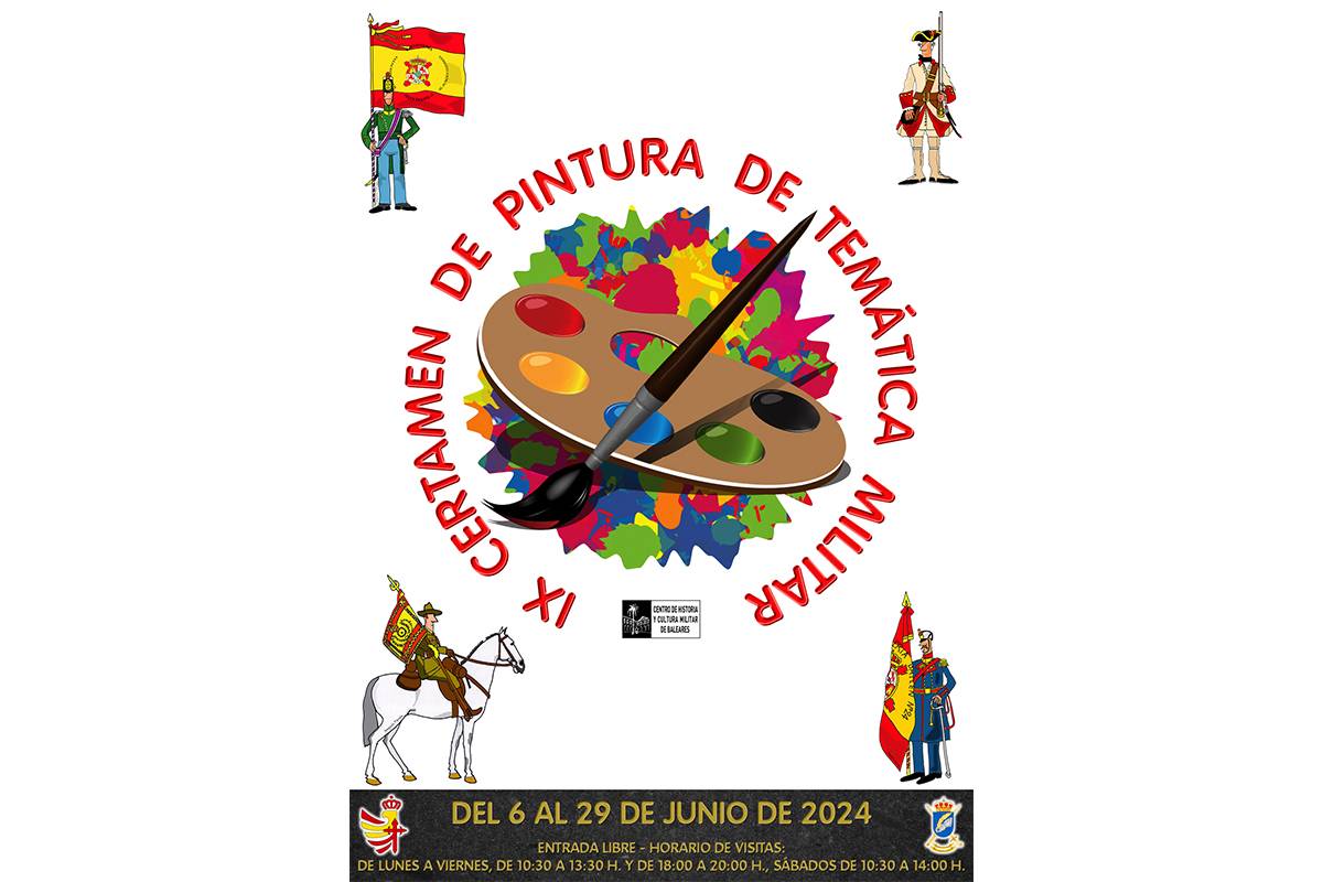 Cartel del IX Certamen de Pintura de Temática Militar. Cartel del IX Certamen de Pintura de Temática Militar.