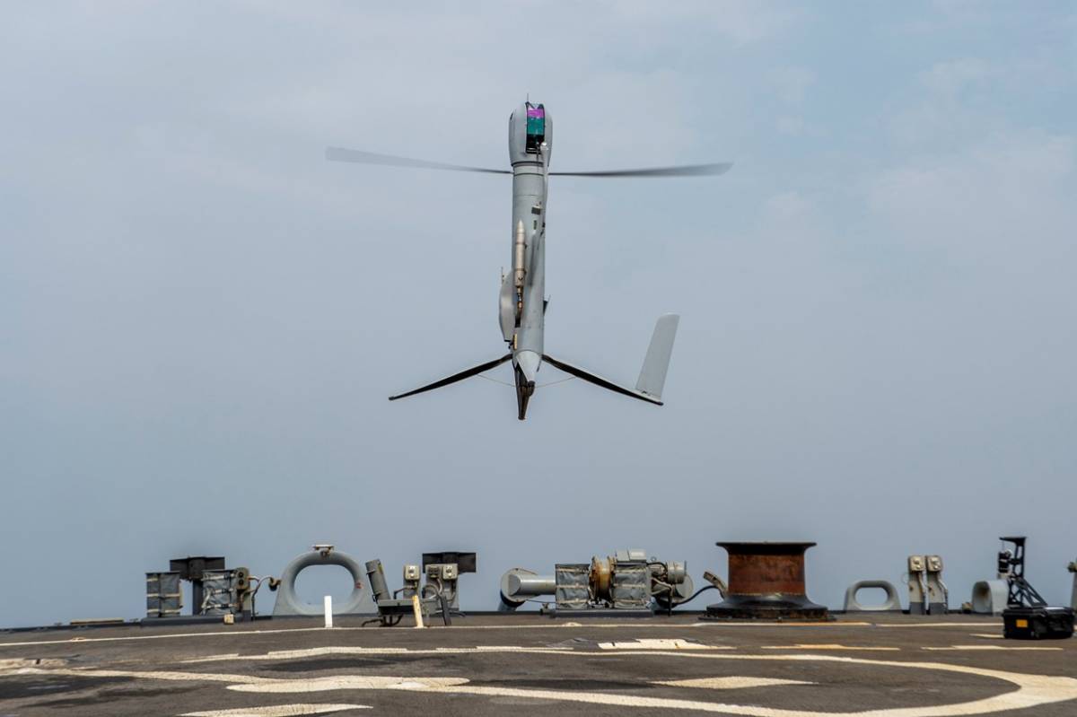 Operacin con el Felxrotor a bordo del buque USS Paul Hamilton durante EL EJERCICIO IMX23 (Petty Officer 2nd Class Elliot Schaudt, via Airbus)
