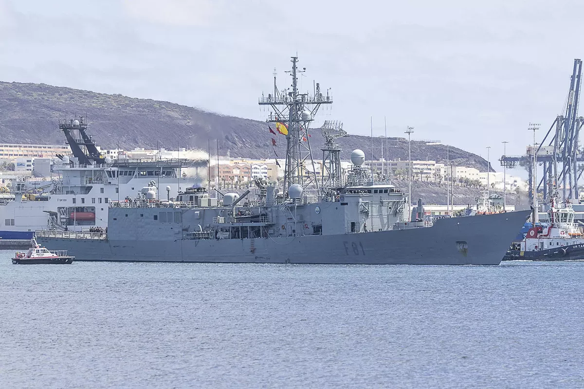 La fragata del tipo F-80, “Santa Maria” es el más veterano navío de la formación. La fragata del tipo F-80, “Santa Maria” es el más veterano navío de la formación.