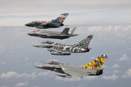 Formaci�n de aviones de combate participantes en el Tiger Meet  2024. (foto Luftwaffe)