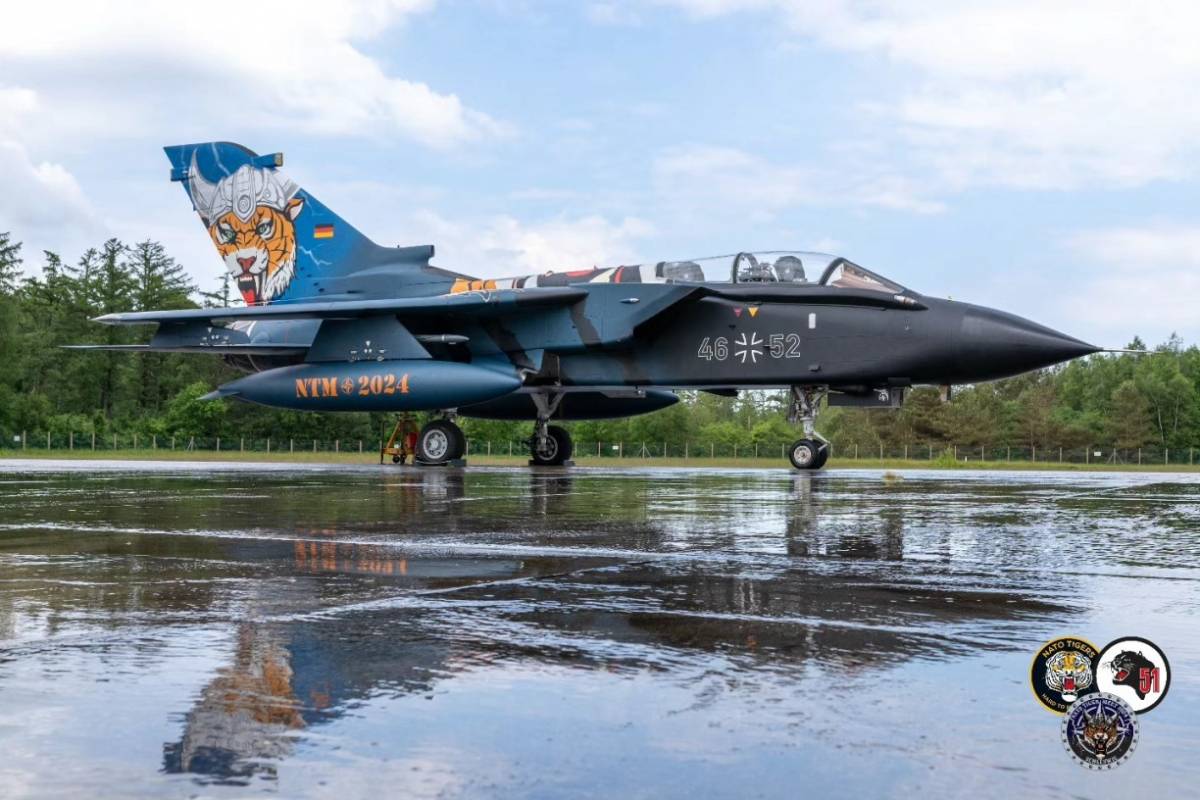 Otro de los aviones decorados presentes en el Tiger Meet 2024, era este “Tornado” de los anfitriones del TaktLwG 51. (foto Luftwaffe) Otro de los aviones decorados presentes en el Tiger Meet 2024, era este “Tornado” de los anfitriones del TaktLwG 51. (foto Luftwaffe)