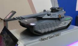 Maqueta del tanque de batalla de pr�xima generaci�n NG-MBT mostrada durante Eurosatory 2024.   