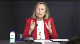 La Secretaria de Estado de Defensa (SEDEF), Amparo Valcarce, en su intervencin en "Looking at the Future" organizadas por Ernest & Young.
