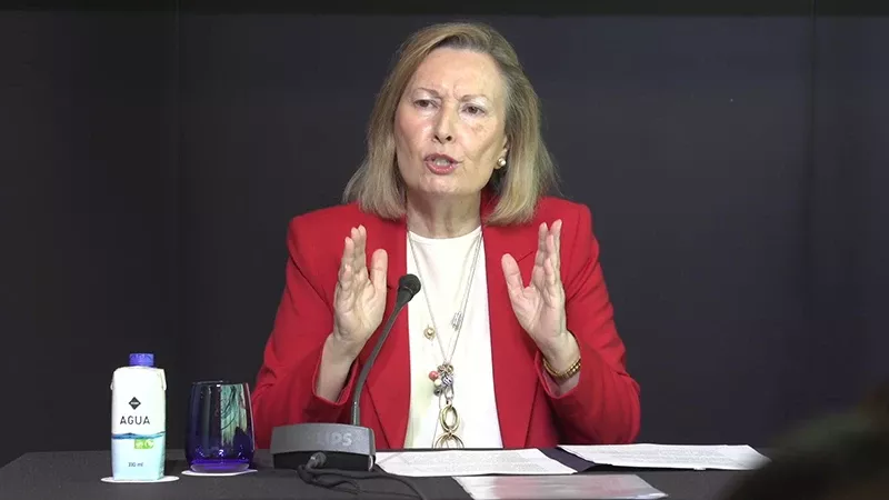 La Secretaria de Estado de Defensa (SEDEF), Amparo Valcarce, en su intervencin en "Looking at the Future" organizadas por Ernest & Young.