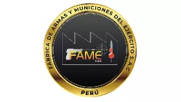 Logo con forma circular de la F�brica de Armas y Municiones del Ej�rcito (FAME SAC).