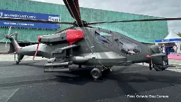 Heic�ptero de combate AW249 de Leonardo expuesto en Eurosartory.