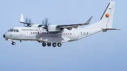 El nuevo C295 a la Fuerza A�rea de Angola va pintado en dos tonos de grises. Foto: Antonio Rodr�guez Santana