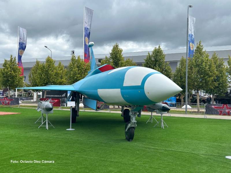 El Grom es un nuevo sistema aéreo autónomo de Rusia de alta velocidad que acompañará a los cazabombarderos para cubrir cometidos de ataque. (Octavio Díez Cámara) El Grom es un nuevo sistema aéreo autónomo de Rusia de alta velocidad que acompañará a los cazabombarderos para cubrir cometidos de ataque. (Octavio Díez Cámara)