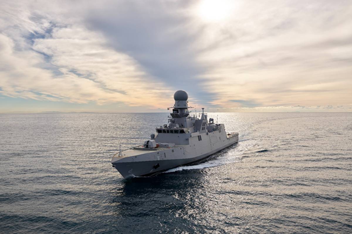 La corbeta FCX30 de Fincantieri. La corbeta FCX30 de Fincantieri.