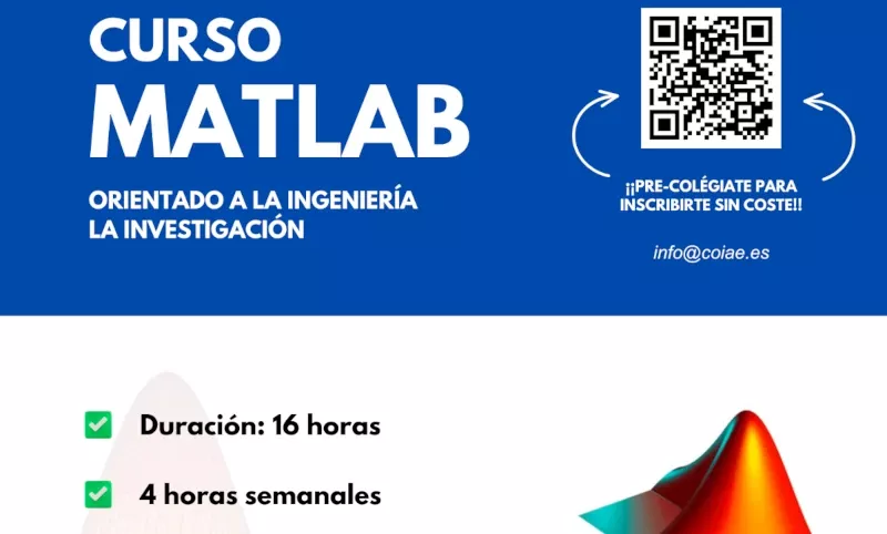 Fragmento del cartel del “Curso MATLAB orientado a la ingeniería y la investigación”. Fragmento del cartel del “Curso MATLAB orientado a la ingeniería y la investigación”.