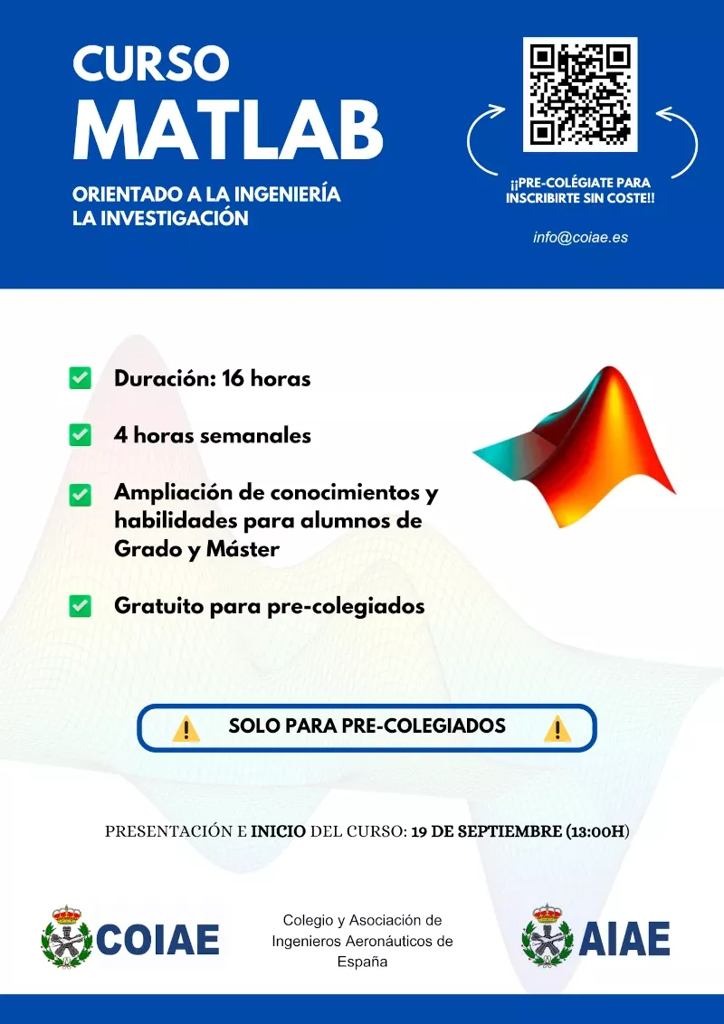 Cartel del “Curso MATLAB orientado a la ingeniería y la investigación”. Cartel del “Curso MATLAB orientado a la ingeniería y la investigación”.