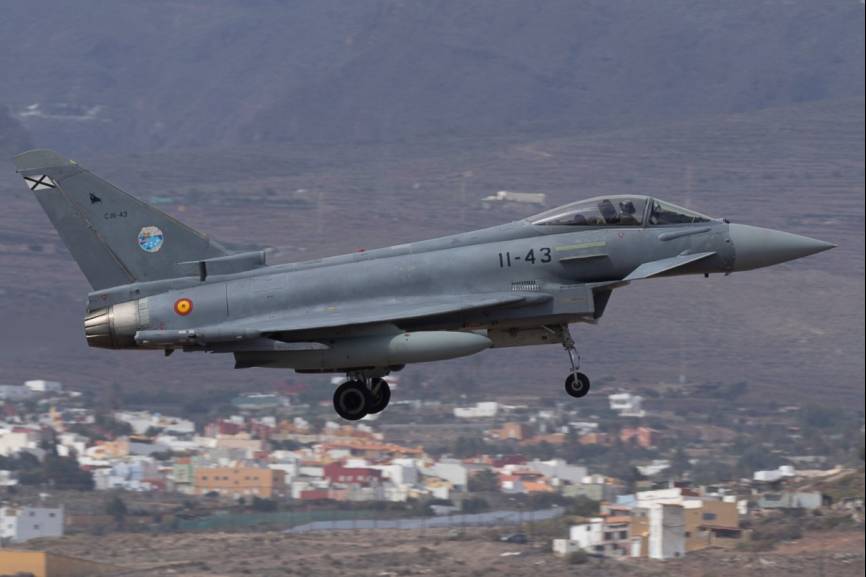 Otro de los Eurofighter participantes en el Sirio 2024, que también estuvo en el Pacific Skies 2024.